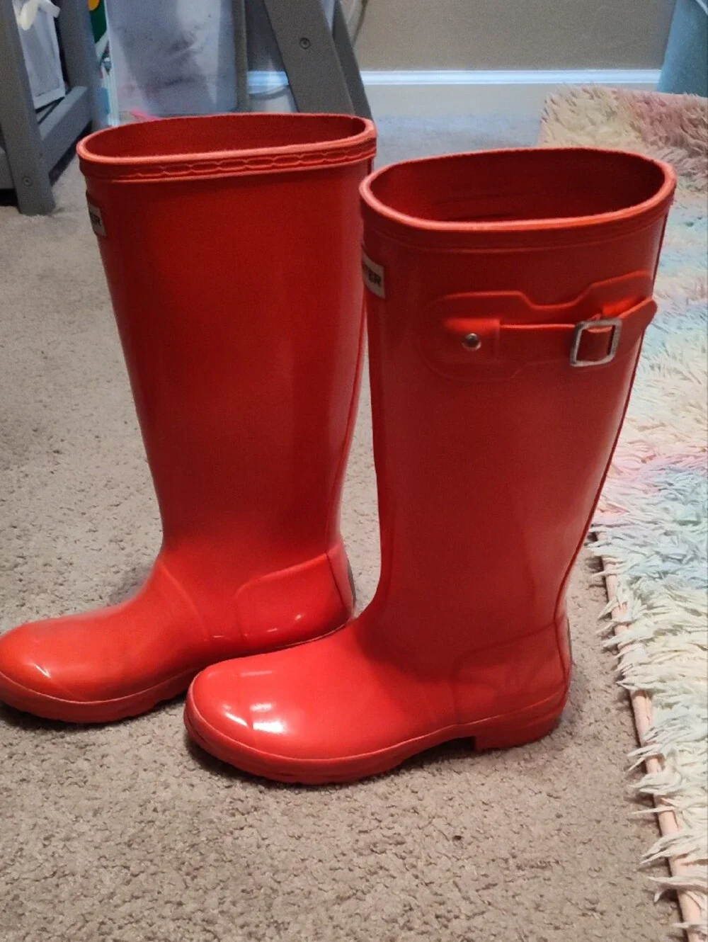 Hunter Tall Gloss Red Waterproof Boots